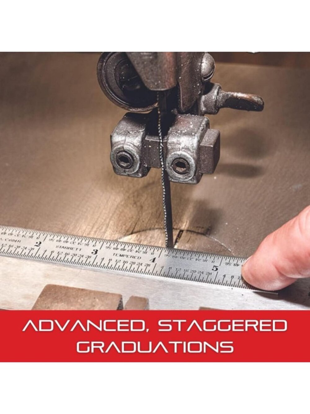 6" Spring Tempered Steel Ruler - Precision 4R Grad, Durable & Flexible Measuring - Picture 4 of 8
